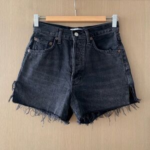 Agolde Dee Vintage High Rise Short washed black
